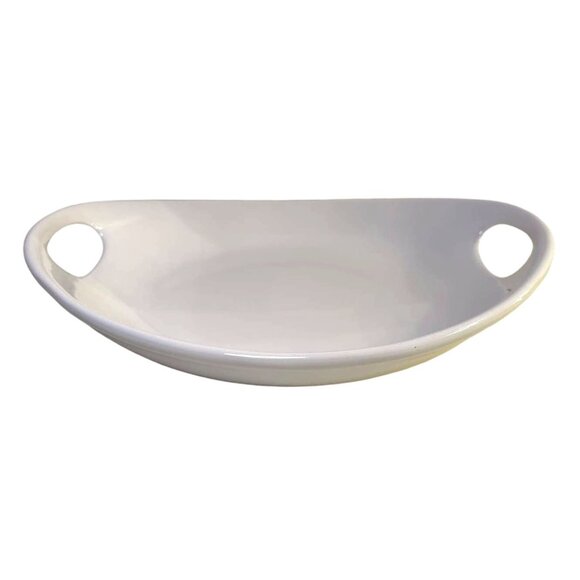Williams Sonoma Open Kitchen Porcelain 12" Oval Handled Platter RARE **Retired** - Picture 2 of 6